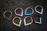 Opal Chevron Hoop Earring Daith Earring Rook Earring Tragus Hoop