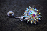 Sunburst Mermaid Belly Button Navel Rings Aurora Borealis