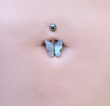 Abalone Shell Butterfly Belly Button Navel Rings - Gift under 15