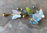 Abalone Shell Butterfly Belly Button Navel Rings - Gift under 15