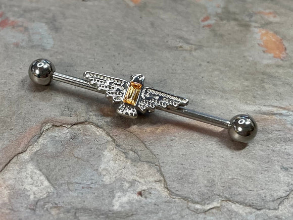 Topaz Thunderbird Industrial Barbell Scaffold Piercing