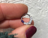 Platinum Silver Septum Ring Rose Gold Daith Piercing Rook Earring Hoop