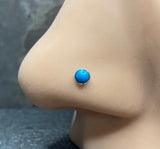 20g Blue Turquoise Silver Nose Stud L Bend Nose Bone Nose Ring