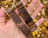 Ready To Ship - 38mm Watch Band Mandala Tooled Leather