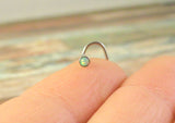 Opal Nose Ring Nose Piercing White Fire Opal Nose Stud