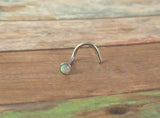 Opal Nose Ring Nose Piercing White Fire Opal Nose Stud