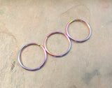 Rainbow Cartilage Hoop Septum Tragus Nose Helix Rook Daith 16g 18g 20 Gauge