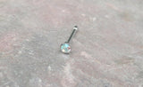 Nose Ring 18 Gauge or 20 Gauge AB Crystal Nose Piercing