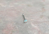 Nose Ring 18 Gauge or 20 Gauge AB Crystal Nose Piercing