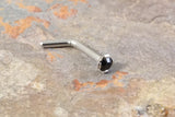 Nose Ring 18g or 20g Tiny Black Crystal Nose Piercing