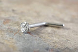 Nose Ring Nose Piercing 18g 20g Tiny Crystal L Bend Nose Bone