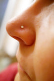 Tiny Nose Ring Opal Nose Piercing 2mm White Opalite Nose Bone