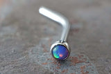 18g Purple Opal Nose Ring