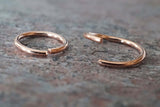 Rose Gold Cartilage Hoop Septum Tragus Nose Ring Upper Ear Piercing 16 18 20 Gauge