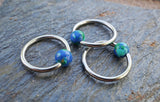 16 Gauge Lapis Stone CBR Cartilage Hoop Earring Tragus Hoop Helix Conch