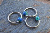 16 Gauge Lapis Stone CBR Cartilage Hoop Earring Tragus Hoop Helix Conch